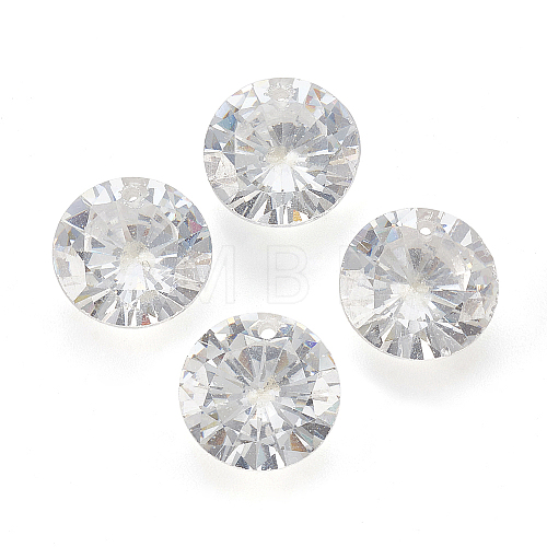 Cubic Zirconia Pointed Back Pendants X-ZIRC-N037-6mm-01-1