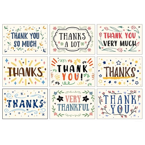 Thank You Theme Cards DIY-WH0205-001-1