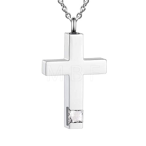 Cross Urn Ashes Pendant Necklace PW-WGBB57D-04-1