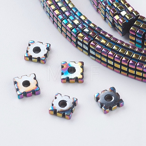 Vacuum Plating Electroplate Non-magnetic Synthetic Hematite Beads Strands G-F534-C01-1