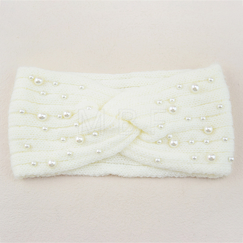 Acrylic Fiber Knitted Yarn Warmer Headbands COHT-PW0002-21B-1
