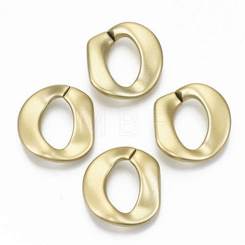 Opaque Spray Painted Acrylic Linking Rings OACR-S021-61A-B01-1