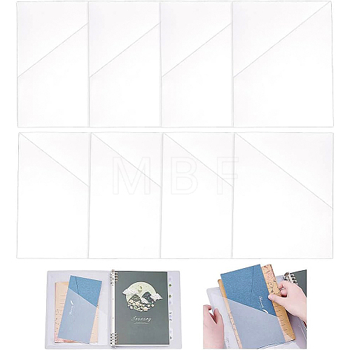 8Pcs 2 Styles Transparent PVC Plastic Self-Adhesive Bags ABAG-BC0001-36-1
