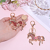 2Pcs 2 Colors Zinc Alloy Keychains KEYC-ME0001-22-3