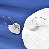 Natural Quartz Crystal & 304 Stainless Steel Hoop Earrings for Women EJEW-G475-05P-02-3