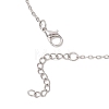 Brass Red Wing Heart with Cross Pendant Cable Chain Necklaces for Women NJEW-JN05909-5