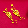 Teardrop with Heart Alloy & Brass Dangle Earrings FS-WGF4F4A-01-3