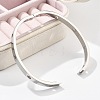 Hollow Heart 304 Stainless Steel Bangles for Women BJEW-Z092-11P-3