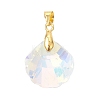 Brass Glass Pendants PALLOY-JF05023-3
