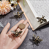 4Pcs Alloy Bees Display Decorations DJEW-SP0001-36-3
