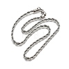 Non-Tarnish 304 Stainless Steel Rope Chain Necklaces X-NJEW-F226-03P-06-3