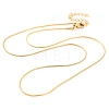 201 Stainless Steel Round Snake Chain Necklaces for Women NJEW-G140-06A-G-1-1