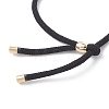 3MM Round Nylon Twisted Cord Slider Bracelet Making AJEW-JB01467-02-3