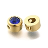 Ion Plating(IP) 304 Stainless Steel Micro Pave Cubic Zirconia Beads STAS-K263-74G-2
