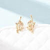 Brass Stud Earrings EJEW-D363-01G-02-4