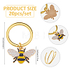 20Pcs Alloy Enamel Keychain KEYC-FH00076-2