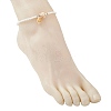 9Pcs 9 Styles Summer Beach Natural Shell Charms Glass Beaded Anklets AJEW-AN00777-5