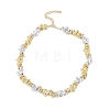 Two Tone Alloy Irregular Twist Beaded Necklaces for Women NJEW-Z043-01PG-02-2