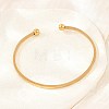 304 Stainless Steel Flat Open Cuff Bangles for Women SA-CBA45D5-26G-3
