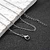 Non-Tarnish 304 Stainless Steel Cable Chain Necklace X-STAS-T040-PJ204-50-4