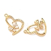 Brass Micro Pave Cubic Zirconia Pendants KK-A281-07G-2