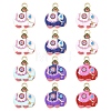 12Pcs 6 Colors Alloy Rhinestone Pendants FIND-YW0011-79-1