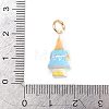 304 Stainless Steel Enamel Pendants STAS-F358-01G-12-3
