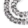 Electroplate Transparent Glass Beads Strands EGLA-N022-04A-D02-3