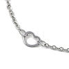 Anti-Tarnish 304 Stainless Steel Heart Link Chains Anklets AJEW-A057-09B-P-2