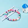 Handmade Polymer Clay Heishi Beads Surfering Stretch Bracelet BJEW-JB07229-4