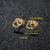 201 Stainless Steel Stud Earrings FS-WGB18B1-09-1