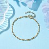 304 Stainless Steel Bar Link Chain Bracelets for Women BJEW-JB10589-01-2