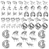 112Pcs Tibetan Style Alloy Pendants FIND-PH0062-11-1
