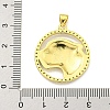 Brass Micro Pave Cubic Zirconia Pendants KK-K354-09D-G-3