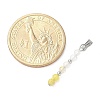 Faceted Round Natural Quartz Crystal & Gold Rutilated Quartz & Yellow Opal Beaded Pendants PALLOY-JF03529-04-4