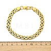 304 Stainless Steel Byzantine Chain Bracelets for Women Men BJEW-R018-22G-01-3