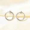 Tarnish Resistant 304 Stainless Steel Retractable Clip-on Hoop Earrings STAS-I097-078P-4