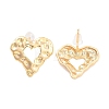 2Pcs Brass Stud Earrings EJEW-B058-02G-1