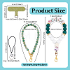 4Pcs Silicone & Wood & Plastic Cell Phone Lanyard Tether HJEW-GA00088-2