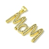 Mother's Day Real 18K Gold Plated Brass Micro Pave Cubic Zirconia Pendants KK-H472-06C-G01-2