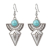 Synthetic Turquoise & Alloy Dangle Earrings EJEW-JE06922-4