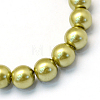 Baking Paint Pearlized Glass Pearl Round Bead Strands LS-HY-Q003-10mm-43-2