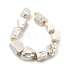 Electroplated Natural Pyrite Beads Strands G-F800-A02-2