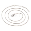 201 Stainless Steel Round Snake Chain Necklaces for Women NJEW-G140-06B-P-1-2