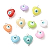 Evil Eye Resin Connector Charms PALLOY-JF02126-02-1