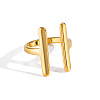 304 Stainless Steel Cuff Open Rings for Women EM2945-1-5