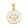 Brass Enamel Pendants KK-G522-45G-03-1