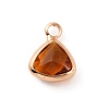 Faceted Glass Pendants GLAA-WH0030-13KCG-07-1