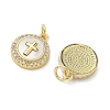 Brass Micro Pave Cubic Zirconia Pendants KK-A282-01G-03-2