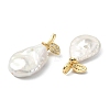 Baroque Natural Keshi Pearl Pendants PALLOY-JF05491-2